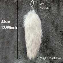 1 件钥匙扣钥匙串，尾巴包包吊坠钥匙扣钥匙圈饰物，适用于包包汽车饰品书包，毛绒玩具饰物卡通娃娃汽车钥匙扣饰品，适合女士和女孩，派对情人节礼物，圣诞节礼物，毛绒尾巴狐狸尾巴钥匙扣汽车配件包饰物可爱哥特 Y2k - 彩色 - 查看 8