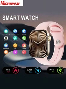 Microwear Smart Watches,Smart Sport Watch For Women With High Definition Touch Screen Smartwatch With Multiple Sports Mode,Information Reminders, Music, Weather Display,Activity Tracker, Step & Calorie Counter,Step Counter,Compatiblewith And Android