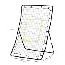 HOMCOM Rebounder Net Playback Game Spot Target Ball Rebounders Training Equipment Play Teaching - 黑色 - 查看 4