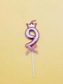 1 件金色和银色皇冠形数字生日蜡烛，可爱公主皇冠蜡烛，适用于新年派对庆祝彩色数字蜡烛、生日蜡烛、生日装饰、生日快乐、蛋糕蜡烛、房间装饰礼物毕业 - 彩色 - 查看 29