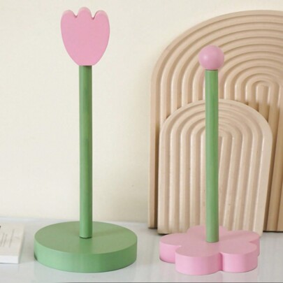 Paper Towel Holder, Paper Towel Holder, Countertop For Kitchen, Bedroom And Bathroom, Home Decor, Flower Valentine's Day New Year Festival Decoration Atmosphere Paper Towel Rack Kitchen Bathroom Paper Towel Storage Rack, Plastic Wrap Storage Rack1pcs