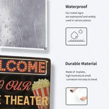 5PCS Metal Tin Signs Vintage Poster Kitchen Wall Decor Snack Bar Fast Food Shop Plaque Wall Art Iron Plate Painting 8x12 Inch - 彩色 - 查看 4