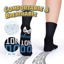 Gifts For Men Funny Novelty Socks - Christmas Stocking Stuffers For Men Women Teen - Black-3 - View 2
