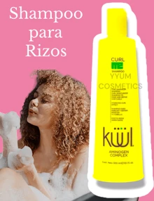 KÜÜL - Curl Me Shampoo para Cabello Rizado 300 ml, para Marcar y Definir Rizos, con AminoGen Complex, Efecto Rizos Hidratados, Nutre y Limpia la Estructura del Cabello, Cabello Sedoso y Brillante - Amarillo - Ver 2