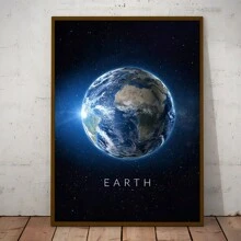 HALFLEMART 1 pieza Póster de lienzo con galaxia espacial, para decoración de sala de estar y dormitorio