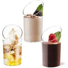 5/10/20 pièces Mini-coupes à dessert 2,5 oz/70 ml, bols à dessert 70 ml, bols à dessert ronds en plastique, bols de service réutilisables transparents pour desserts, poudings, mousses