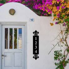 1 Piece Custom Metal Door Number Plate - Personalized Address Plates, House And Street Name Labels For Front Doors - Waterproof And Durable, Easy To Install Personalized Metal Address Plates, Ideal Holiday, Housewarming Gift