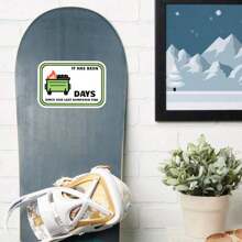 1 件垃圾箱火灾天数计数贴纸、垃圾箱火灾贴纸、干擦记号笔贴纸、工作贴纸、笔记本电脑贴纸、士气贴纸、工作幽默 | 聚乙烯贴纸、水瓶贴花、耐用乙烯基，适合日常使用