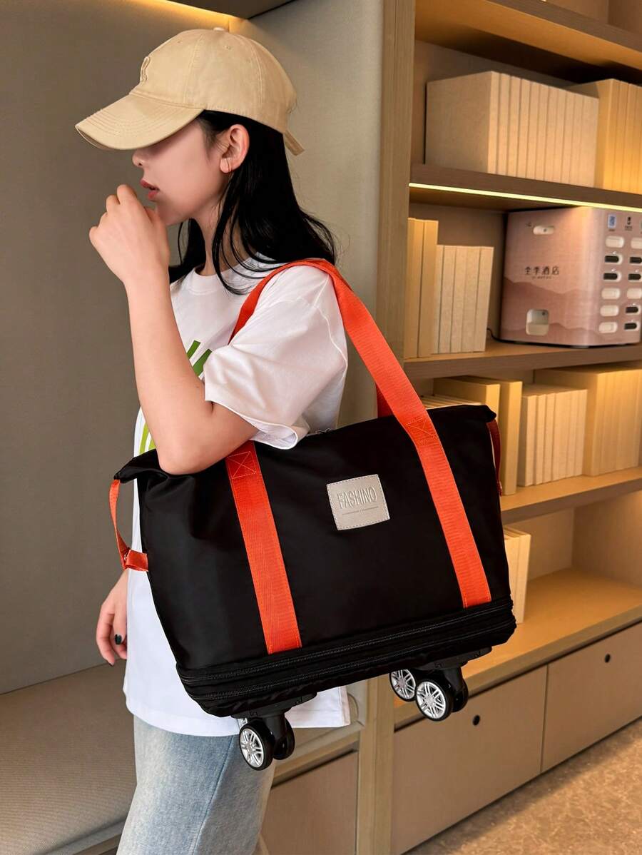 Túi du lịch có bánh xe gấp gọn, Quần áo sức chứa lớn, Túi cuối tuần, Túi qua đêm, Túi hành lý, Vỏ di động, Túi xe đẩy, Túi du lịch công tác cự ly ngắn, Túi du lịch bà bầu bằng vải Oxford, Túi phân cách ướt và khô thích hợp cho du lịch, ngày lễ, trở lại trường, du lịch, ký túc xá, sinh viên đại học, học sinh trung học