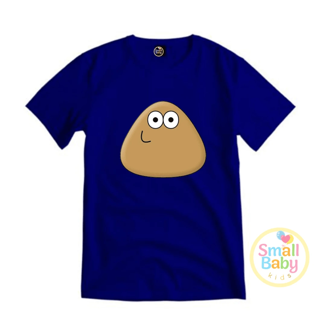 Unisex POU T-Shirt/Children's/Youth Shirt - 藏蓝色 - 查看 1