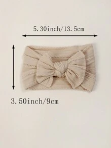 6条/套 可爱尼龙弹力舒适婴儿发带，带蝴蝶结，适合日常使用 - 彩色 - 查看 7