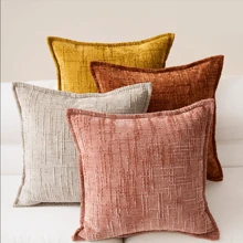 1 Stück Chenille Kissenüberzug für Frühling, Herbst und Winter, weicher Plüsch Dekorationskissenbezug für Sofa (Kissenfüllung nicht enthalten), Heim Bettkissen
