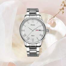 Deesio 1st Dames Quartz Roestvrijstalen Horloge, Casual Minimalistische Stijl, 30M Waterdicht, Mode