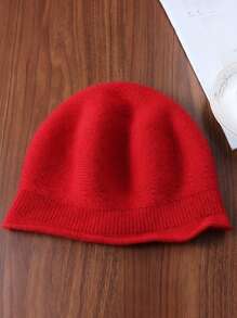 1 件女士 100% 羊毛厚贝雷帽，温暖时尚针织帽，适合秋冬季 - 多色 - 查看 17