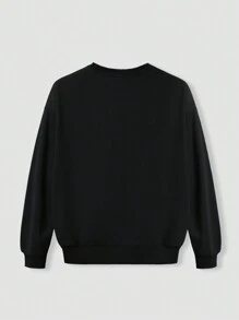 Creative And Casual Personality Interesting Bow Cherry Pattern Printed Top, Girls Autumn And Winter Curve Oversize College Style Letter Bow Soft And Comfortable Round Neck Cute Handsome Versatile Warm Street Long-Sleeved Sweatshirt Comfortable Sweatshirt