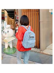 Balo thêu nhung kẻ tùy chỉnh, nhiều màu, thích hợp cho trường học, cao đẳng, du lịch và giải trí ngoài trời, thiết kế dành cho cả nam và nữ dành cho học sinh trung học cơ sở/trung học phổ thông Ý tưởng quà tặng mùa đông cho bé trai và bé gái ngày lễ tình nhân - Nhiều màu - Xem 3