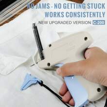 Micro Tagging Gun For Clothing, Upgraded Fine Stitch Gun, No Jam Mini Stitch Gun For Clothes, Quick Clothing Fixer Sewing Tool Kit With 6 Needles, 1000 Black & 1000 White 5mm Mini Fasteners