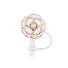 1 st. 40oz 30 oz acryl rietje dop, imitatie parel stof dop, glanzende imitatie parel bont afdekking, cartoon siliconen stof afdekking, beker accessoires, vakantie cadeau, verjaardagscadeau