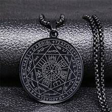 七大天使勋章天使项链男女款不锈钢所罗门印章保护链