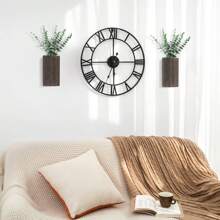 2 Pack Wood Wall Planter Vase With Artificial Eucalyptus Farmhouse Wall Hanging Decor Pocket Planter For Indoor Fake Plants Greenery, Living Room Bedroom Kitchen Home Office Decoration - 棕色 - 查看 2