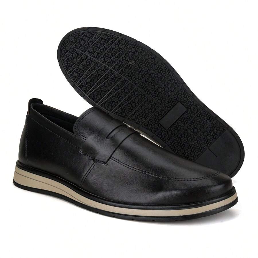 Men's Dress Shoes Moccasin Casual Sneakers - màu đen - Xem 1