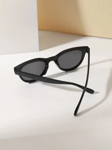 1 Kính mát thời trang màu đen gọng tròn bằng acrylic cho nữ phù hợp cho các chuyến đi chơi ngày lễ và trang phục thường ngày với kính thời trang dành cho nữ, phụ kiện đi biển, cổ điển Y2k - Nhiều màu - Xem 4