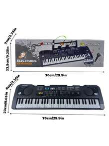 61-Key Electronic Keyboard With Microphone & USB – 10 Demo Songs, 16 Instrument Sounds, 10 Rhythms, Dual Lesson Modes, Record/Playback, Volume/Tempo Control – Perfect For Kids & Beginners"