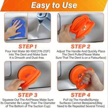 5pcs Car Dent Puller Suction Cup 2-Sizes Car Dent Remover Repair Cars Door Body Suction Cup Kit For Auto Large Dents & Small Dents - 4PCS Small Black - View 12
