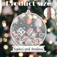 1 件个性化有意义的 2024 定制圣诞装饰品 - 送给亲人的圣诞礼物 - 可定制的圣诞树装饰，适合冬季、婚礼、生日、派对、节日 - 彩色 - 查看 10