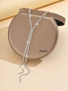 1件时尚奢华流苏水钻项链，适合女性日常佩戴、婚礼、派对等场合。 - 項鍊 - 查看 4