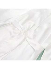 Women's Sexy Perspective Lace Kimono Robe Sleepwear Pajama Set With Thong - 白色 - 查看 8