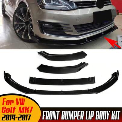 Séparateur de pare-choc avant de voiture, 3 pièces, diffuseur de lèvre, couvercle de protection, déflecteur, lèvres de protection pour VW pour Golf MK7 2014 2015 2016 2017