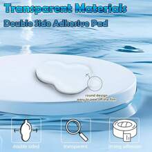 48pcs Adhesive Tape For Sonny Baby - Double Sided Clear Adhesive Pads Customized Adhesive Tape Replacement For Angel, Removable Mini Doll Clear Adhesive Putty For Sonny Doll, Adhesive Sticks Double Sided Mounting Putty Sticks Fixed Wall Hanging Crafts Balloons Holiday Party Decorations, Removable Easy To Clean. Back To School - White - View 4