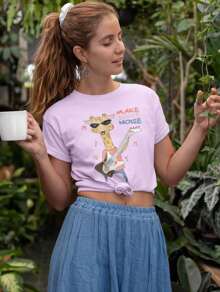 Personalized Women's T-Shirt With Exclusive Print – Premium T-Shirt, Unique Style, High Quality, Comfort And - Hồng - Xem 1