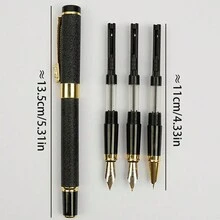 学生练习笔，商务礼品签字笔，送给父母、朋友的最佳礼物，圣诞礼物，新年礼物（黑色、粉色、金色、银色） - 多色 - 查看 12