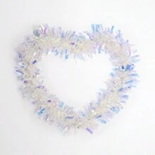 Couronne de décoration suspendue en forme de cœur pour la Saint-Valentin, fournitures de fête, couronne de mariage, anniversaire, fiançailles, sans lumières incluses - Multicolore - Voir 14