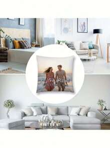 Gối ảnh tùy chỉnh, Gối cá nhân hóa bằng vải mềm, Thích hợp cho các cặp đôi, cha mẹ, bạn bè, sinh nhật, phòng khách, phòng ngủ, ghế sofa - Nhiều màu - Xem 7