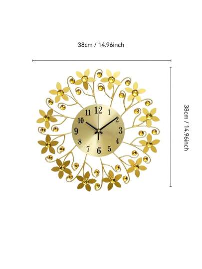 1pc Living Room ation Clock, Moderne Wand Mounted Silent Kitchen, Bedroom, Office Metal Crystal Battery Powered out Battery) 15 Inch Rama ation,Home ,Room Birthday Graduation Klok Bedroom Dormitory Back To School view 3