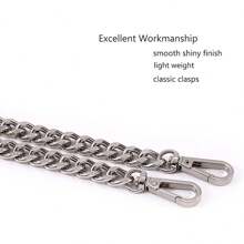 钱包链带，奢华时尚替换扁平金属链带扣套装，适用于 DIY 单肩斜挎包手提包 - 彩色 - 查看 4