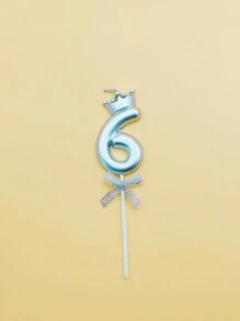 1 件金色和银色皇冠形数字生日蜡烛，可爱公主皇冠蜡烛，适用于新年派对庆祝彩色数字蜡烛、生日蜡烛、生日装饰、生日快乐、蛋糕蜡烛、房间装饰礼物毕业 - 彩色 - 查看 28