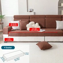 1pc Tea Leaves Jacquard Sofa Cover, All-Season Protective Slipcover, Stretchy & Machine Washable, Fits Single/Loveseat/3-4 Seater/Sectional Sofa Gifts Birthday Graduation