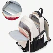 Large Capacity School Backpack For Student Women Men Unisex Waterproof - 紫色 - 查看 9