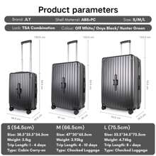 JLY Premium Lightweight 3-Piece PC+ABS Hard Shell Luggage Set, Cabin, Medium & Large Suitcases, Built-In Cup Holder, Wet/Dry Storage, TSA Combination Lock - Onyx Black - View 6
