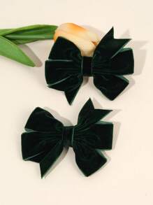 1 Kẹp tóc nơ đỏ cho tiệc, kẹp tóc trang trí hình sóng, phụ kiện tóc thiết kế sáng tạo cho phụ nữ làm quà tặng năm mới hoặc giáng sinh - Đỏ - Xem 9