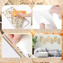 1/6Pcs Trang trí tường nhiệt đới 3D Nghệ thuật treo tường lá cọ bằng gỗ tối giản Trang trí tường cây lá bằng gỗ Lá cọ treo cổ điển Mảng cây nhiệt đới cho nhà tắm văn phòng 15,75 X 7,87 In (Tự nhiên) Trang trí, Trang trí nhà cửa, Trang trí phòng, Trang trí tường - màu nâu - Xem 5