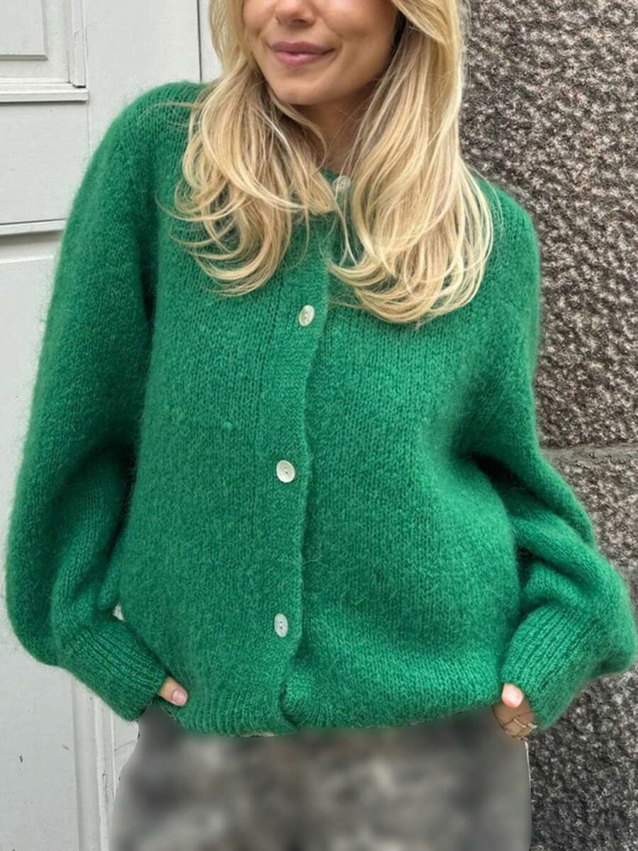 Beauace Women Button Up Sweaters Casual Lightweight Solid Color Knit Cardigans Warm Fall Knitwear For Streetwear