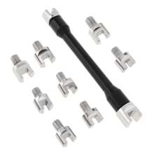 11 件摩托车修理工具 5.0-6.8 毫米辐条扳手套件，适用于大多数摩托车越野车，CNC 辐条扳手套件