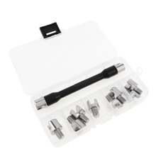 11 件摩托车修理工具 5.0-6.8 毫米辐条扳手套件，适用于大多数摩托车越野车，CNC 辐条扳手套件