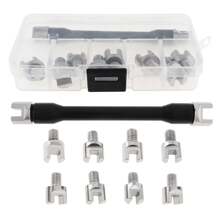 11 件摩托车修理工具 5.0-6.8 毫米辐条扳手套件，适用于大多数摩托车越野车，CNC 辐条扳手套件