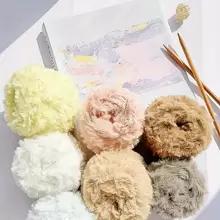 Luxurious Soft Fluffy Yarn Ball - 50 Grams, More Than 20 Colors For Choose Mixed Colors For DIY Knitting & Crochet Projects